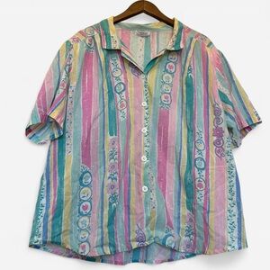 Colorful Striped 90s Shirt